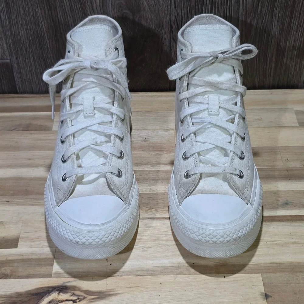 Converse Chuck Taylor All Star Lift Platform Crochet Kids 4.5 White A06084C‎